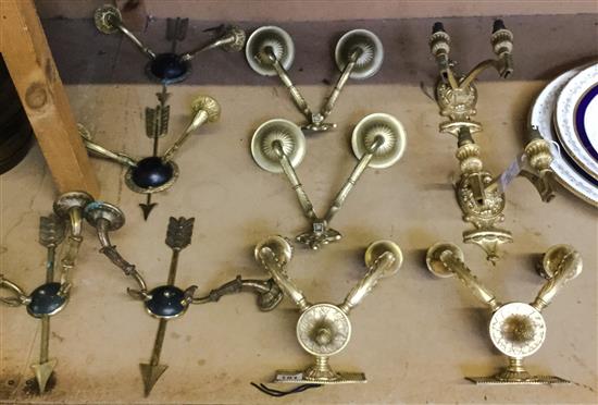 4 pairs - various wall light fittings